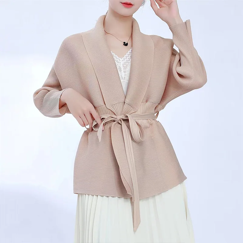 2024 Autumn New Coat Women's High end Lace up Long sleeved Cardigan Top  women blazers and jackets
