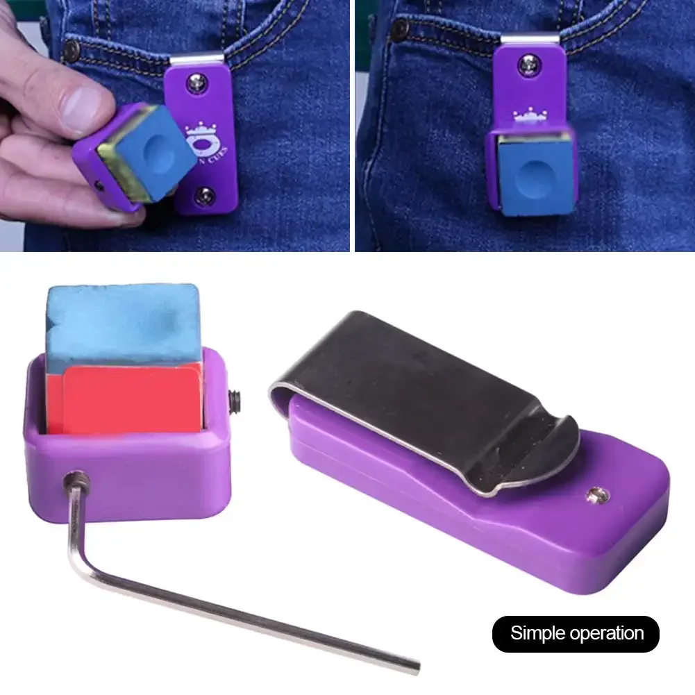 Billiard Magnetic Chalk Holder with Belt Clip Portable Chalk Case Mini with Wrench Pool Cue Snooker billiard accessories billiard storage box