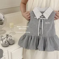 Robe d'été pour petites filles, chemises longues rayées, robes élégantes d'anniversaire pour enfants de 0 à 7 ans, 25 1