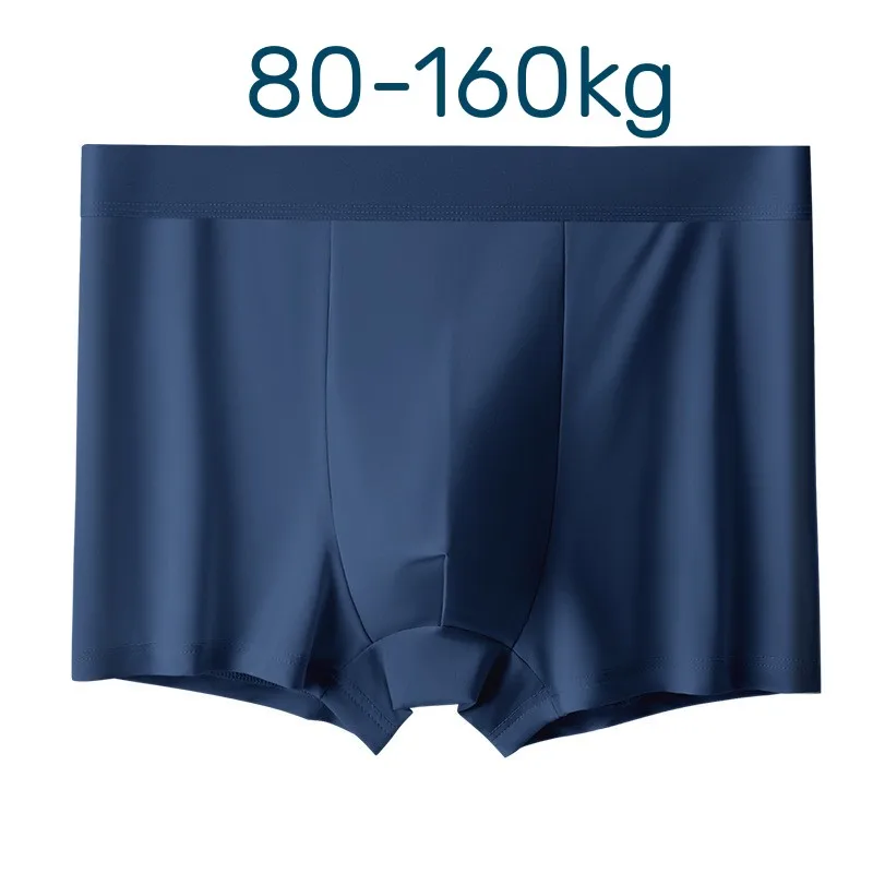 

60-160kg Men Plus Size boxer shorts Underwear quick dry Breathable ice silk oversized men's loose panties