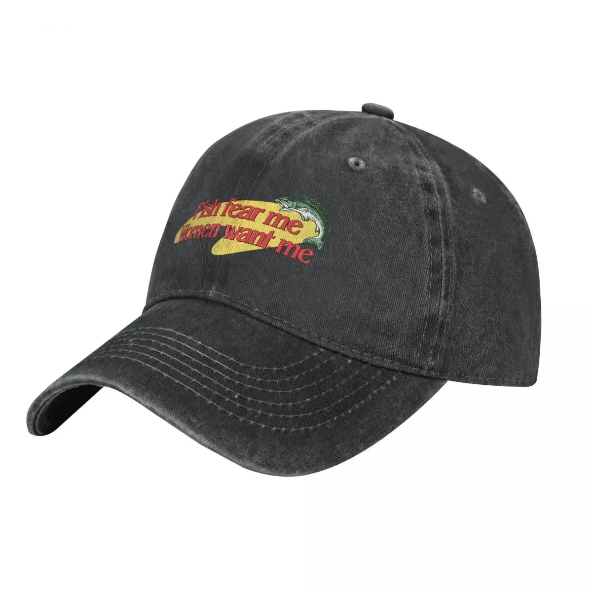 

Fish Fear Me Women Want Me Cowboy Hat funny hat black Fashion Beach Anime Mens Women's