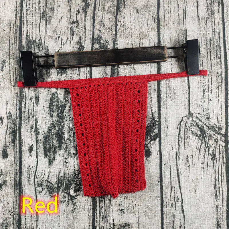 Unisex Sexy Thong Mens Underwear Crochet Sexy G String Swimming Shorts Super Man Sunbathing Thongs