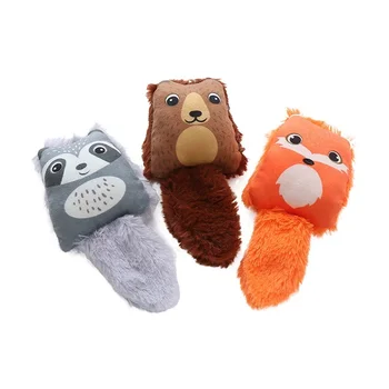 Cartoon fox shaped cat toy cute little raccoon squirrel nibbling toy creative cat mint cat pillow 6