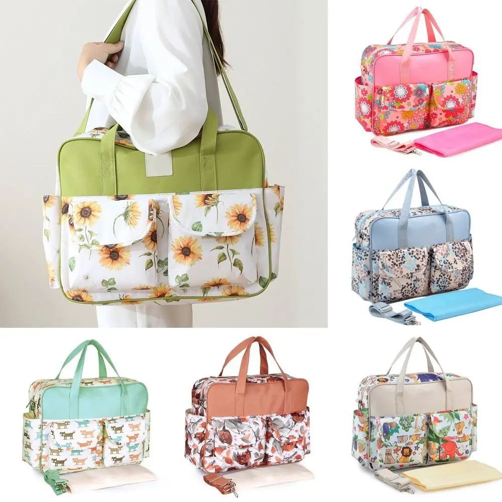 

Large Capacity Baby Diaper Bag Outdoor Fashion Printing Shoulder Bag Stroller Nappy Bags Waterproof Changing Bags Mommy Handbag