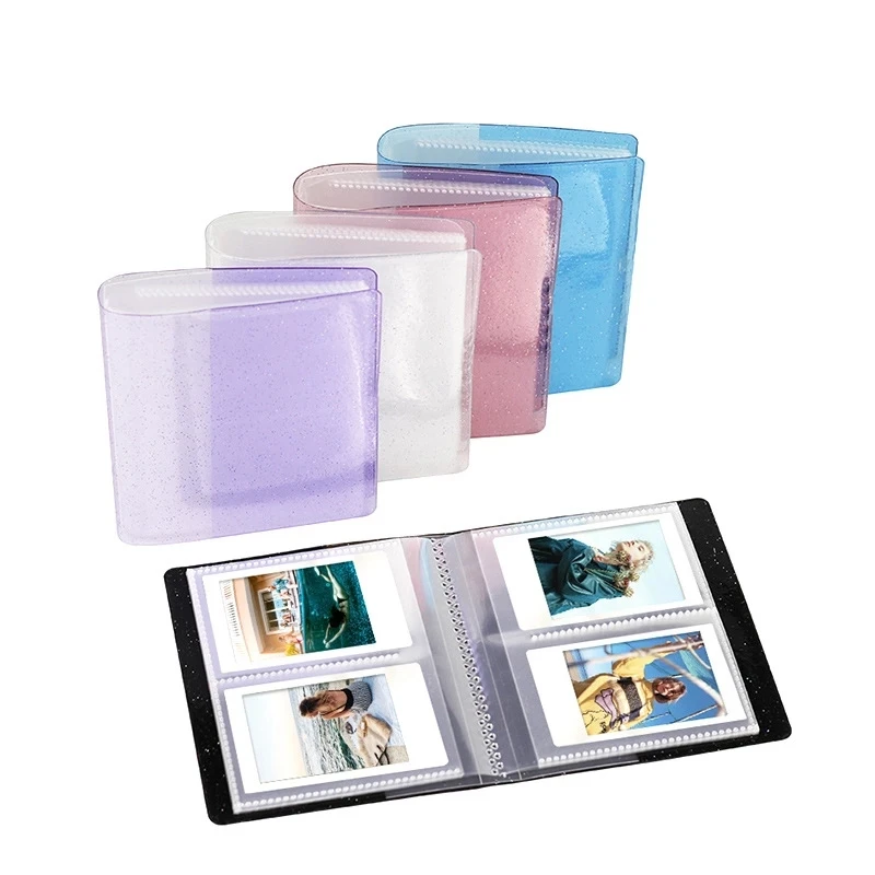 64 Pockets Book Album for Fujifilm Instax Instant Mini 11 9 8 7s 70 25 50s 90 Case 3/4 Inch Photo Paper Film Card Holder