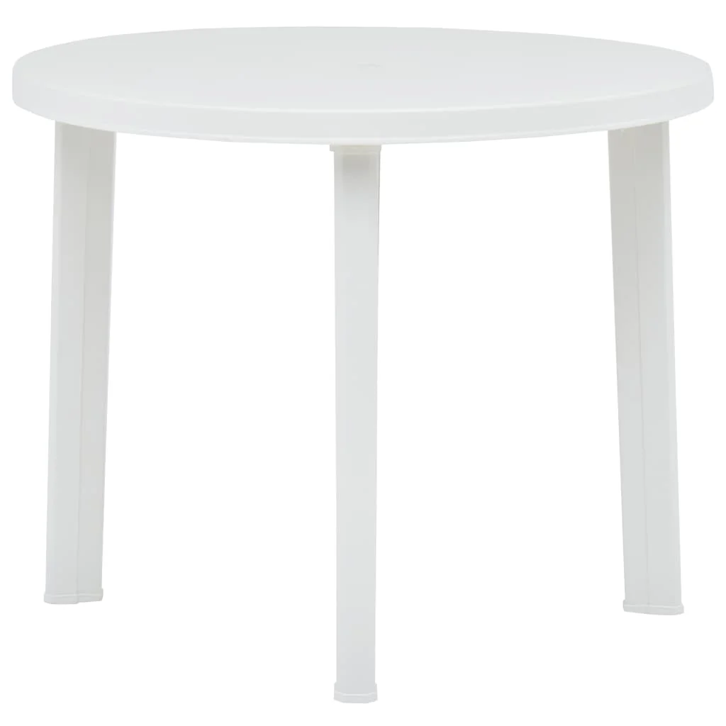 

Patio Table White 35" Plastic Outdoor Table Outdoor Furniture