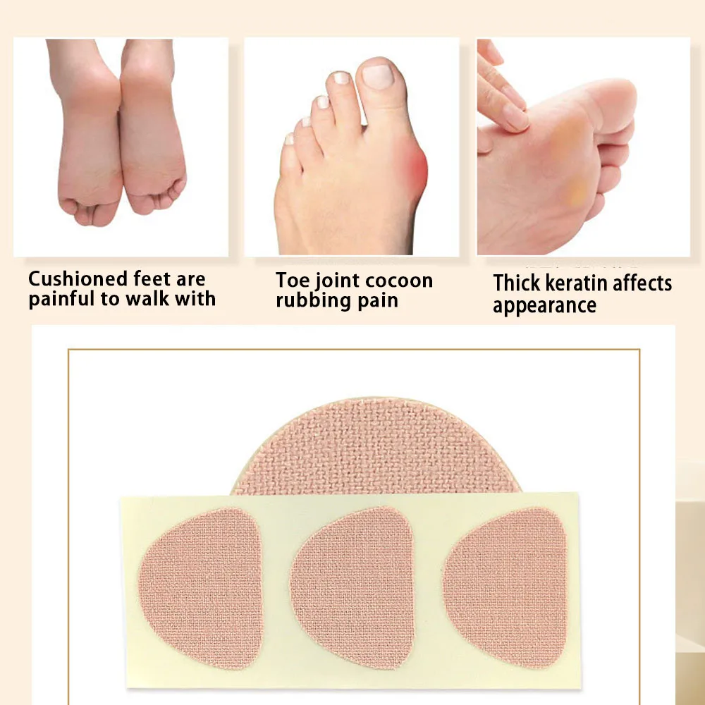 Heel Pad Adjust Adhesive Foot Dry Crack Protective Tape Protective Foot Cocoon Antipain Insole 6pcs