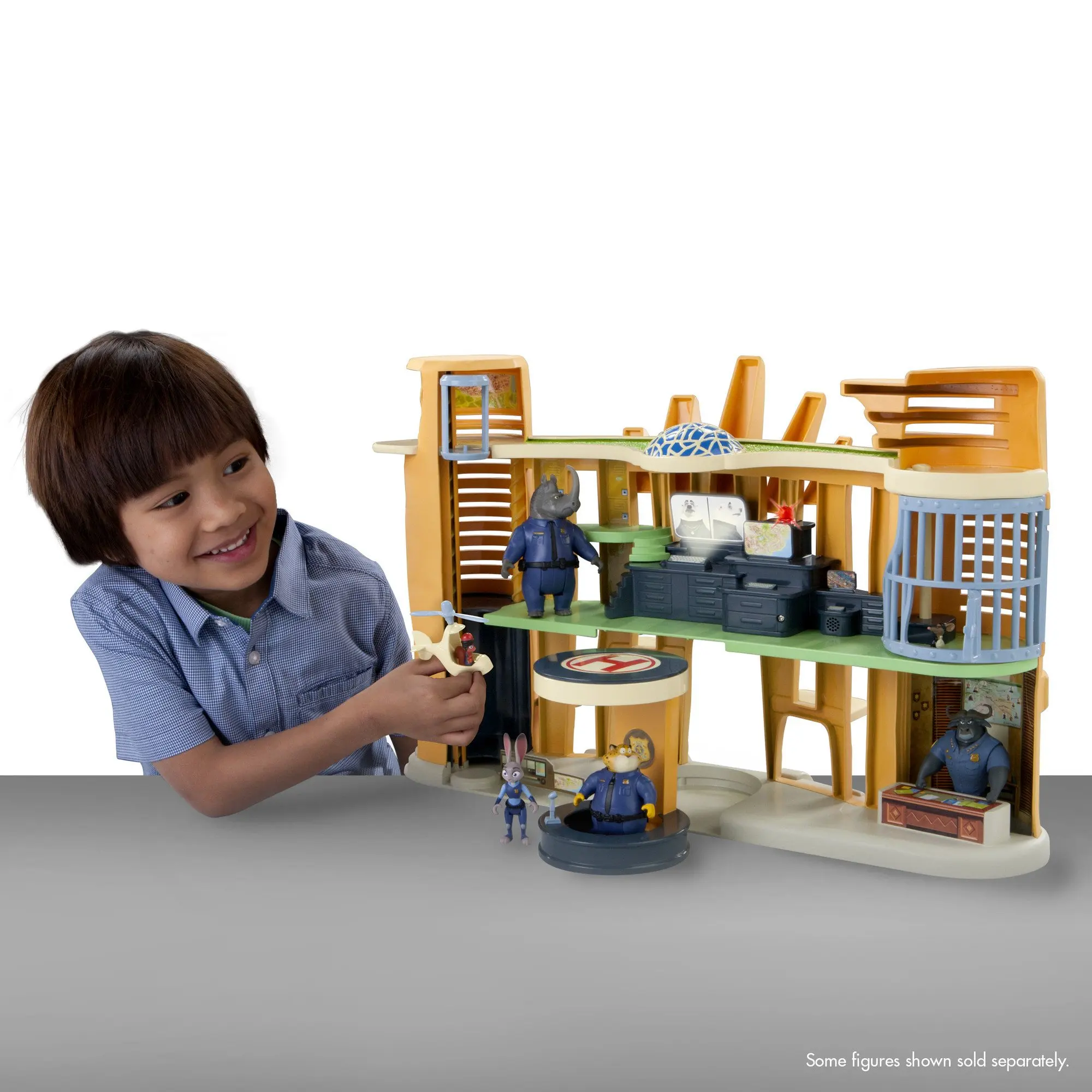 Disney Zootopia Police Station Play Set with Figures Lights Sounds NEW Playset A Very Large Model Building Police Traffic Bureau 2