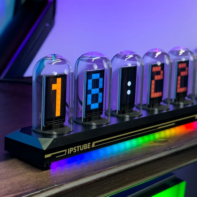 Nixie Tube Clock IPS Retro Glows Analog Clock DIY IPS Color