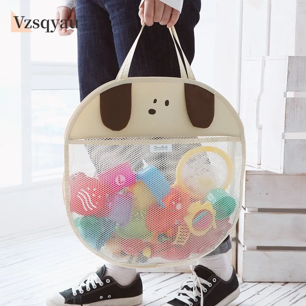 

Ins Baby Bathroom Mesh Bag Sucker Design For Bath Toys Kids Basket Cartoon Animal Shapes Cloth Sand Toys Toddler Storage Net Bag