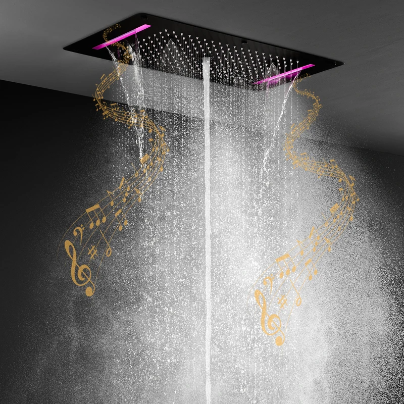 ANZZI Echo 4-Panneau De Douche Avec La Douche De Pluie Lourde Dans L Acier Brosse