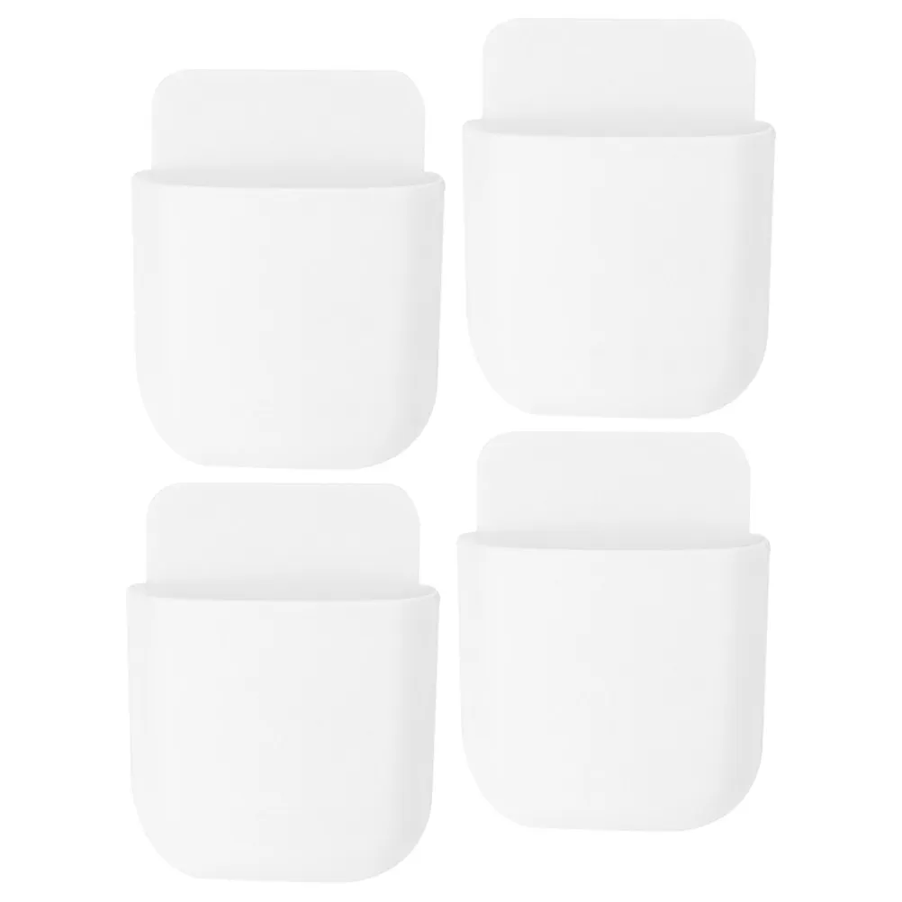 4Pcs 스마트 폰 브래킷 벽걸이 형 원격 제어 홀더 접착식 전화 지원 부드럽고 튼튼한 드릴 없음 전화 충전 스탠드