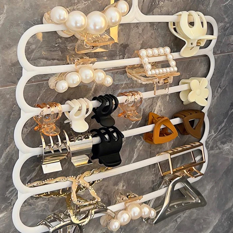 Hair accessory rack Hair Claw Storage Rack Organizer Large Capacity Headband Holder Wall Hanging Hairpin Hanger Space Multifunctional Storage Rack