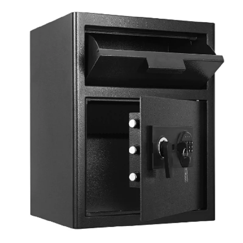 Heavy Duty Business Safe with Digital Combination Lock Office Security Chest Anti-Theft Safe Box for Slips Expense Office Home