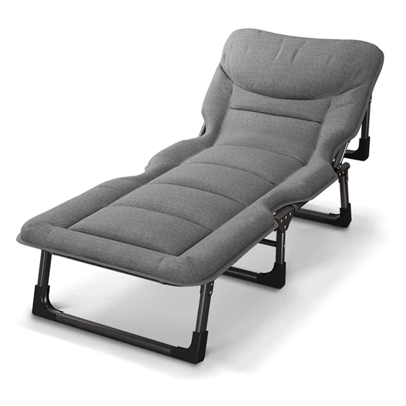 접이식 침대, 사무실 1 인용 낮잠 라운지 의자, 가정용 가을 겨울 휴대용 마칭 침대 인공물, 4 기어 조정
