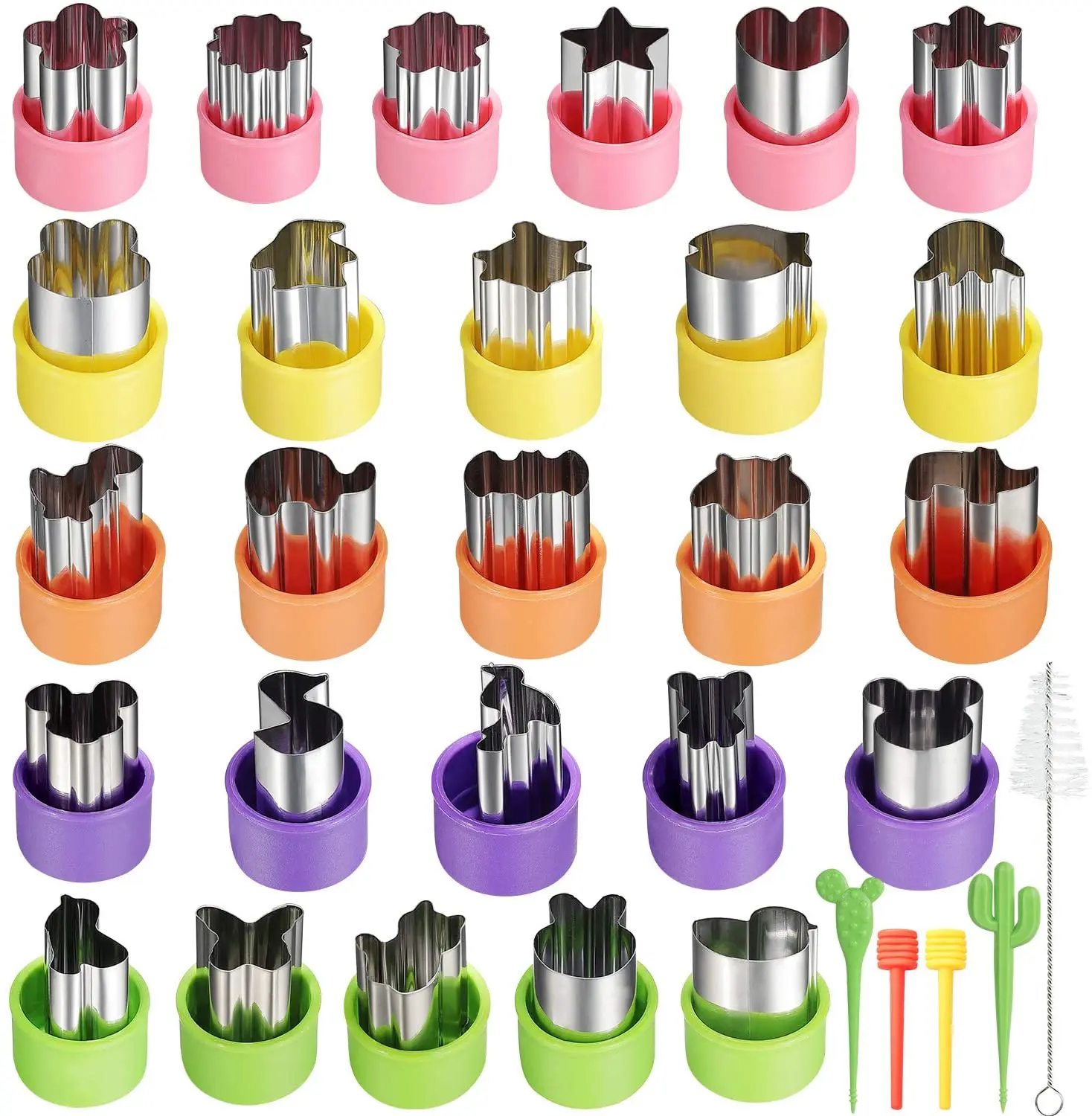 vegetable cutter shapes set 26pcs mini pie fruit and cookie cutters
