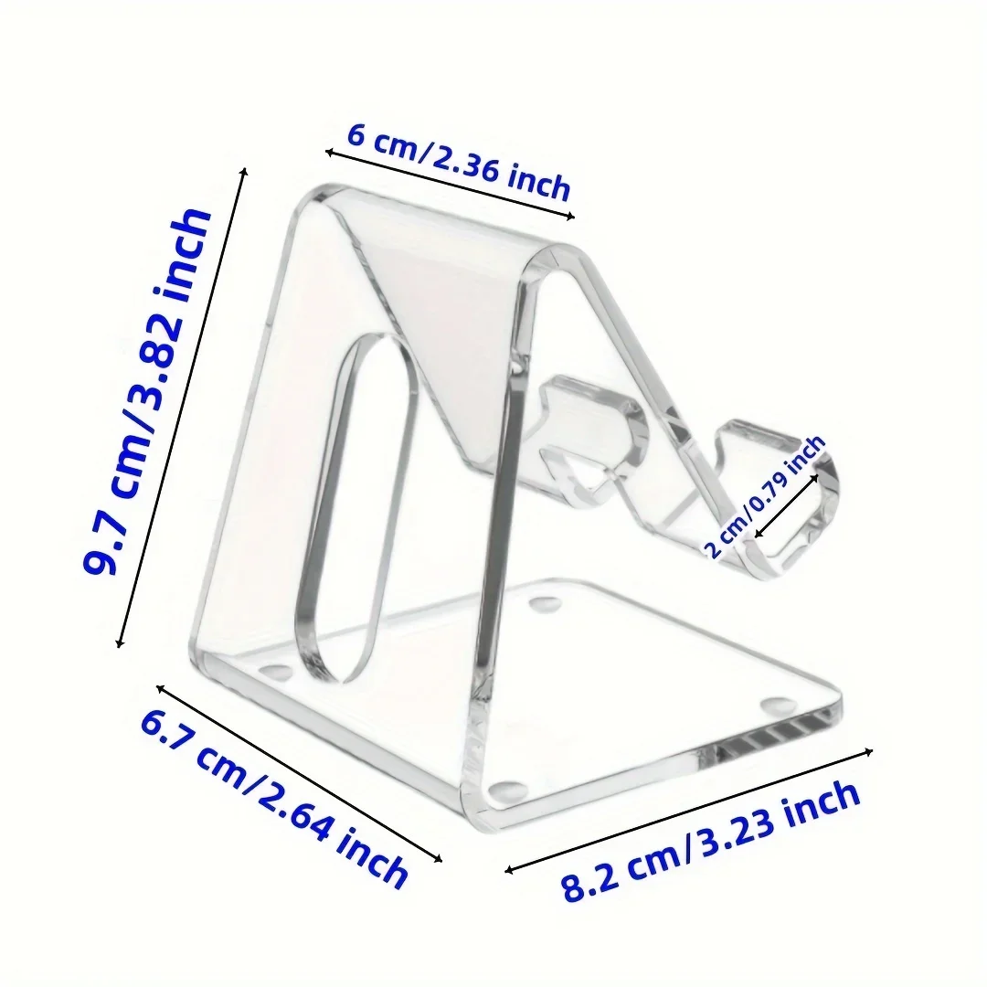 Acrylic Transparent Phone Holder 1pc All Smartphones 4-8 Inches Desk Office Supplies Accessories phone holder