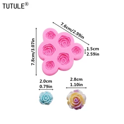 Floral Silicone Mold for Crafting and Baking - Ping - Pong Daisy and Rose Design (Pink)