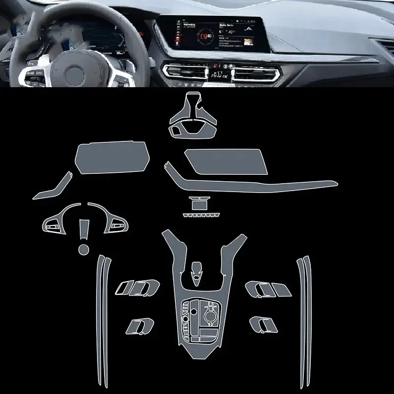 자동차 인테리어 센터 콘솔 투명 TPU 보호 필름, 스크래치 방지 수리 필름 액세서리, BMW F40 시리즈 1 2020-2022