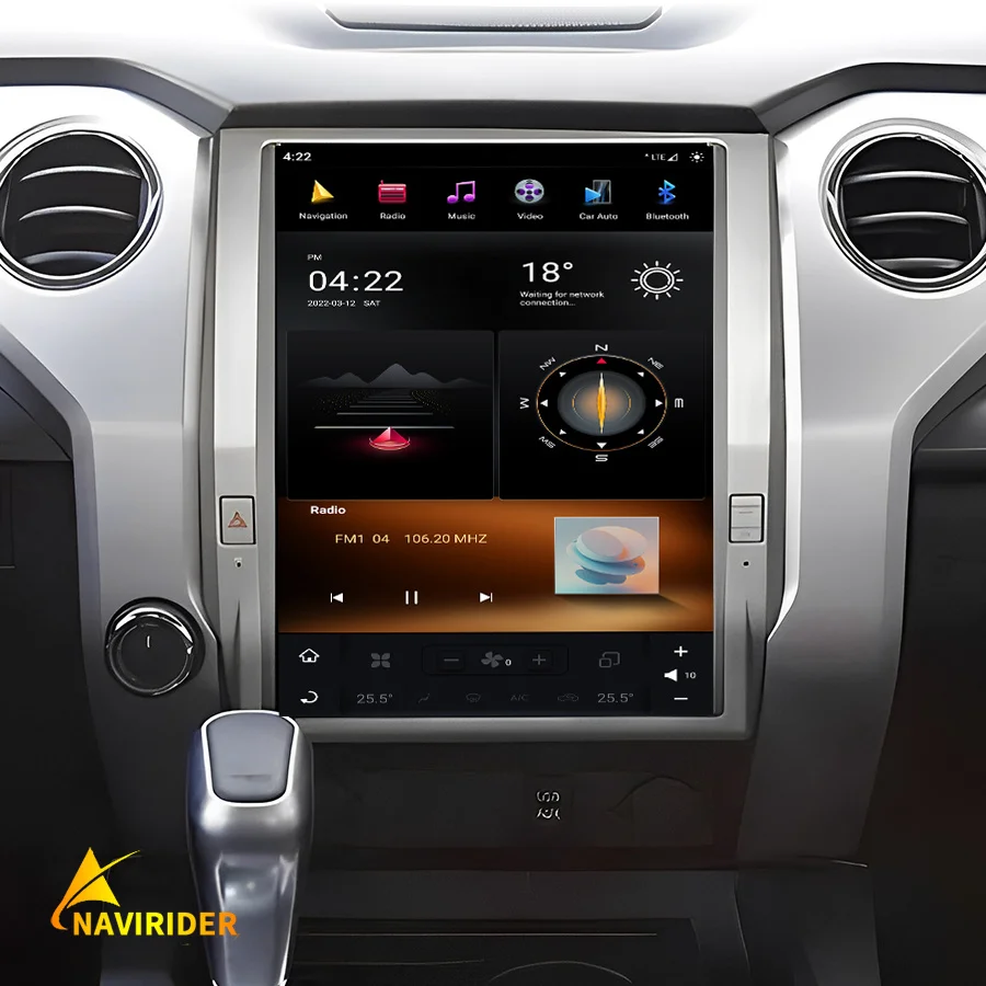 

Автомобильный мультимедийный видеоплеер 12,1 дюймов, Авторадио с экраном Тесла для Toyota Tundra Sequoia 2014-2020, Android 11, радио, GPS, Carplay