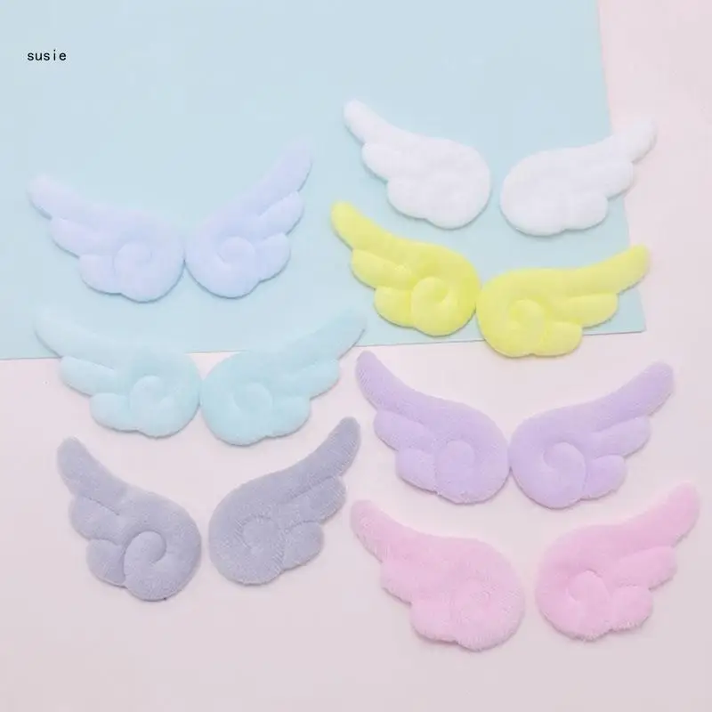 Sweet Color Wing Appliques for DIY Hat Clothes Sewing Patches Handmade Headwear Hair Clips Accessories 10PCS wing appliques