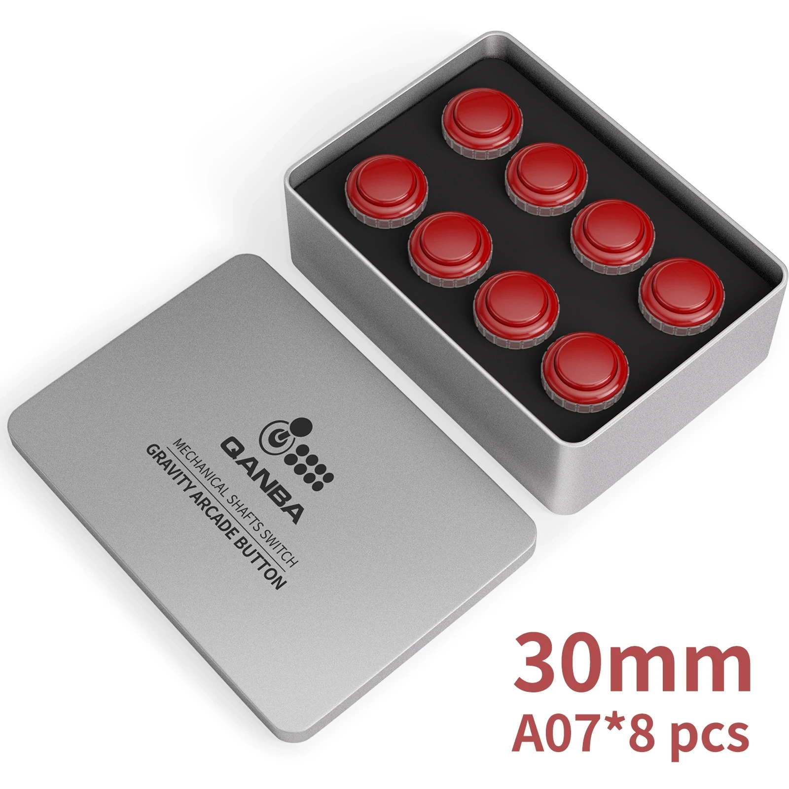 Qanba Gravity LX 30mm Mechanical Pushbutton Switch 8 Pieces In Box