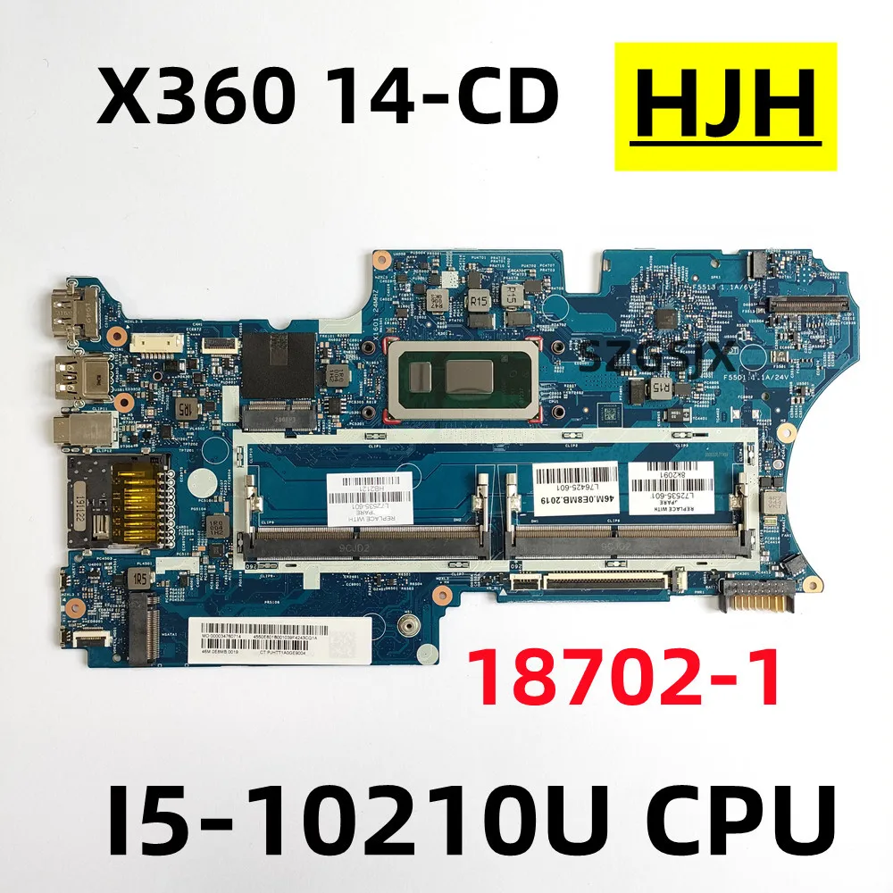 

FOR HP Pavilion X360 14-CD, Laptop Motherboard 18702-1, CPU I5-10210U L72535-601 Complete Test