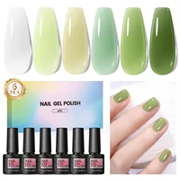 Coscelia Nail Gel Polish Set 7ml Jelly Nail GelCrystal Translucent Clear Pink Nail Art Semi Permanent Soak Off UV LED Varnish 2