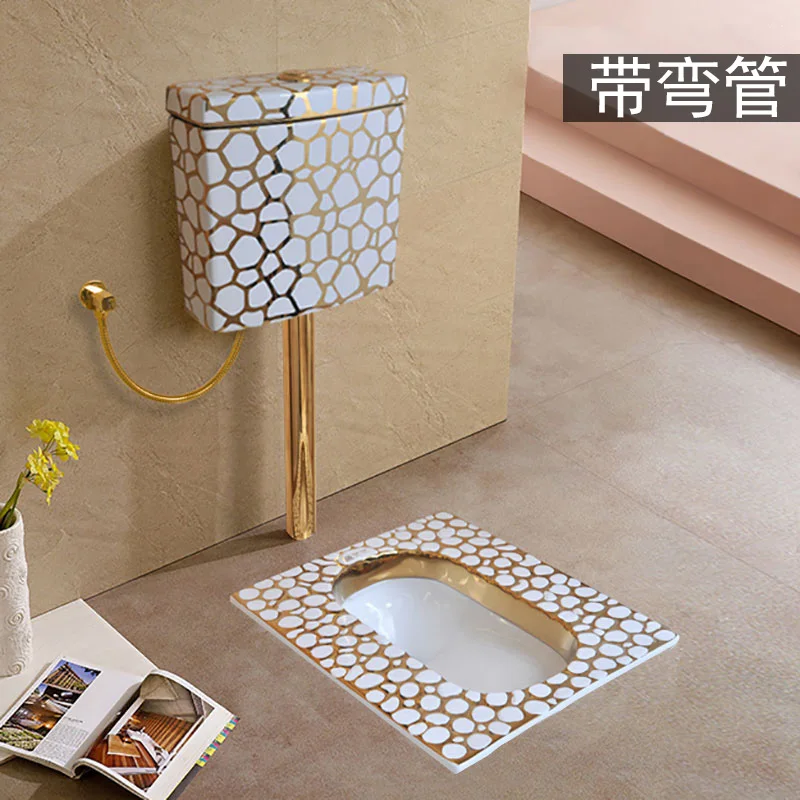 Y Toilet Water Tank Set Bathroom Squat Toilet Deodorant Ceramic Potty Chair Set Urinal