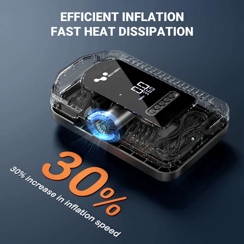 LEIBOO 120W Car Air Compressor DC 12V Digital Tire Inflator Air Pump 150 PSI Auto Pump for Car Motorcycle Ball Tire