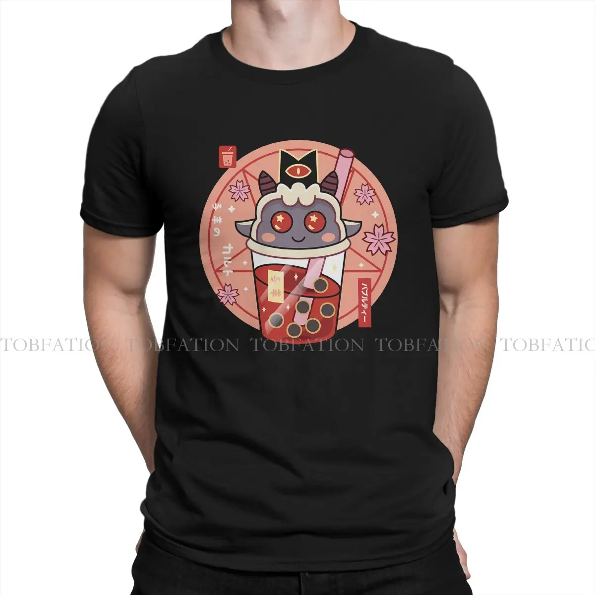 Cult Of The Lamb Goat Game Boba Tea Tshirt Homme Men Clothes 4Xl 5Xl 6Xl 100% Cotone T Shirt