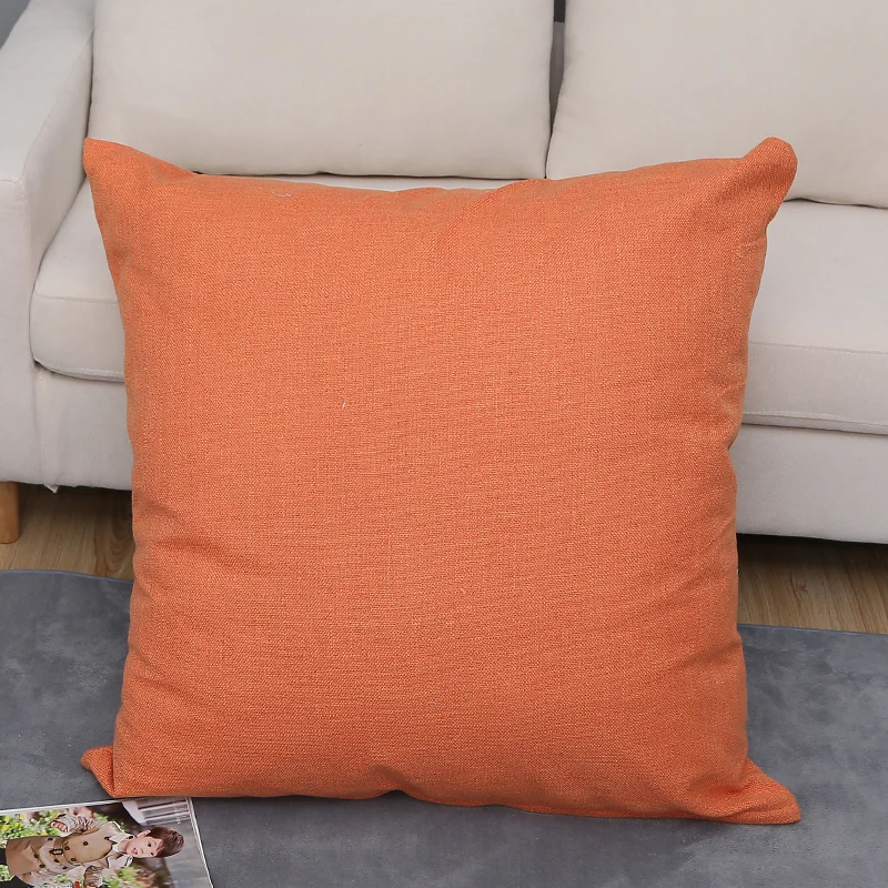 Large Soft Cushion Cover Sofa Bed Backrest Pillowcase Solid Color Huge Pillow Case Protector Washable 80CM 5