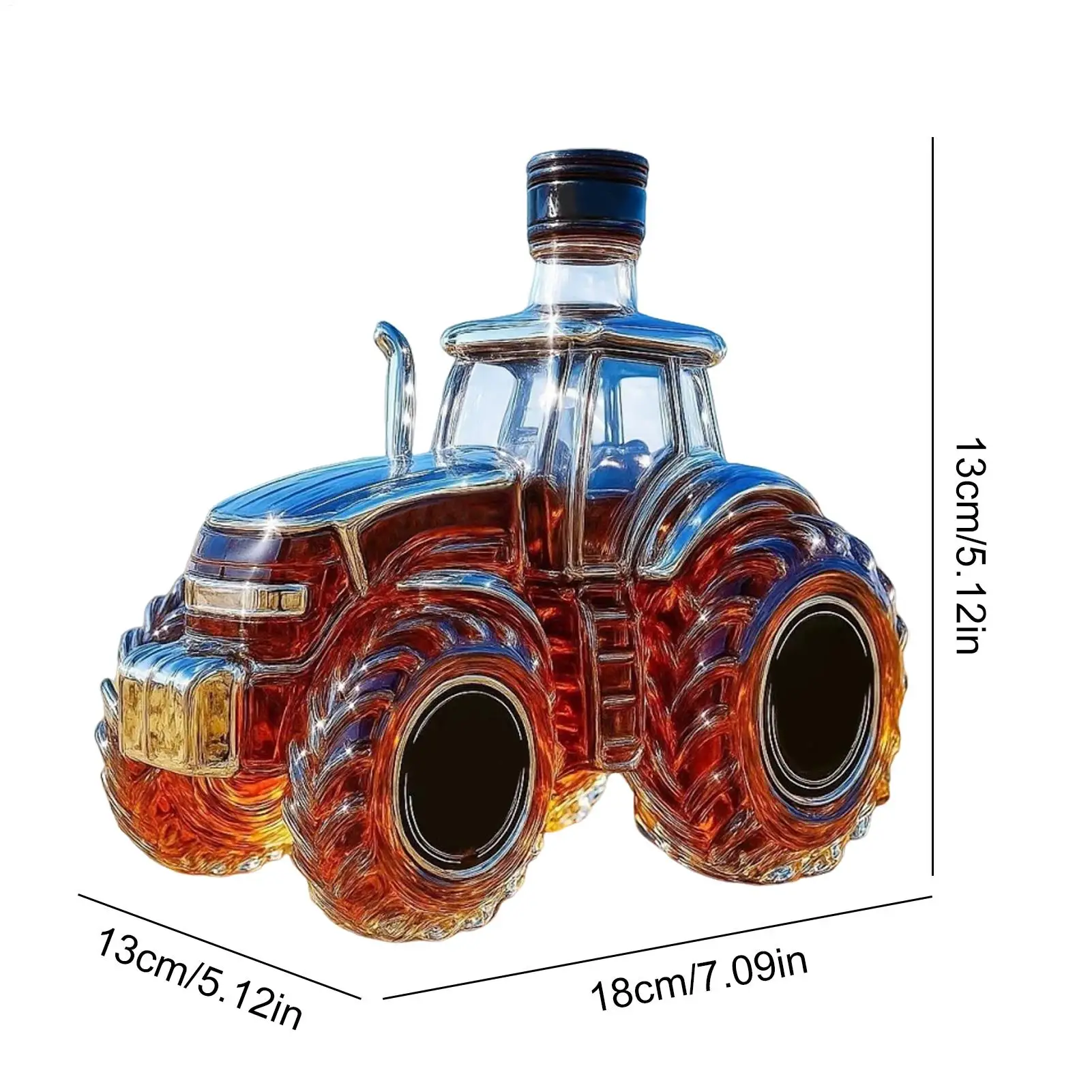 Glass bottle highlighting the artful shape and clarity