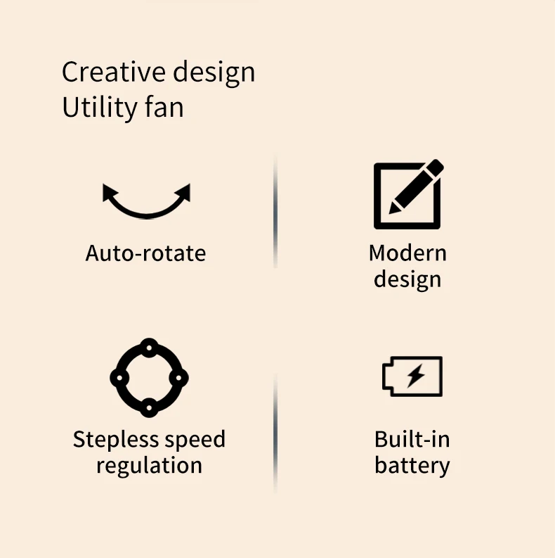 Description Picture 3 of itemPortable Desktop Rechargeable Fan Small Cooling Ventilador Shake Head Fan Stepless Speed Regulation Personal Fan for Room Office
