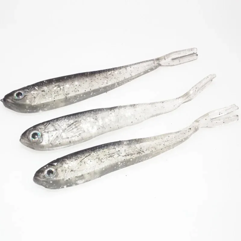 Soft Bait Fish Swimbait Fork Tail With Hook& Without Hooks Fishing Lure Artificial Silicone Bait Fishing Tackle Goods