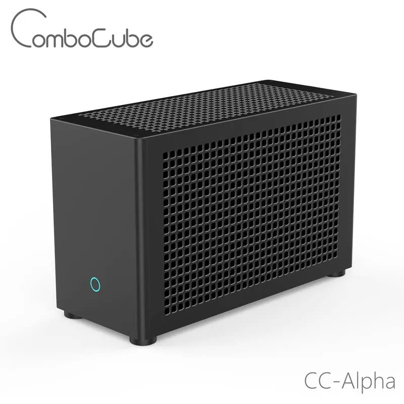 Caja de PC CC-Alpha Mini ITX de 8.5L, Chasis SFF de Aluminio, Fuente de Alimentación SFX, Riser PCIe 3.0, GPU de 315 mm, Caja de Escritorio Portátil