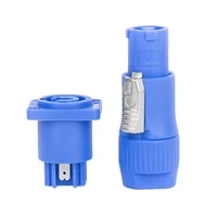 NAC3FCA NAC3FCB 3Pin Power Connector LED Speakon Male Plug Blue (Input)+White (Output) Plug+Female Socket 20A 250VAC 6
