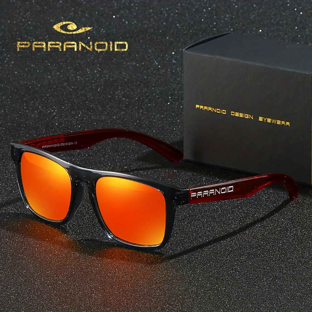 PARANOID Polarisierte UV400-Schutz-Sonnenbrille für Damen und Herren, 10 Farben, Modell 8816