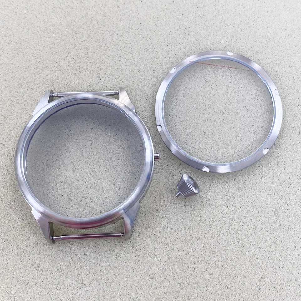 Boîtier de montre en acier inoxydable de 42 mm, pour mouvement à