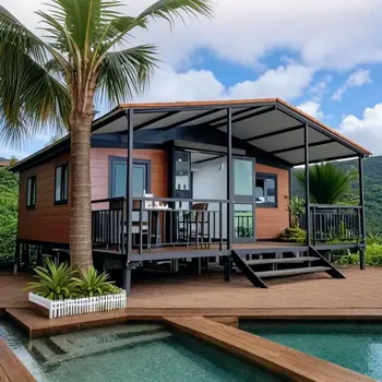 20ft Prefabricated Houses 40ft Expandable Container Houses Custom 2-4 Bedroom Homes with Full Furnishings Modular Houses