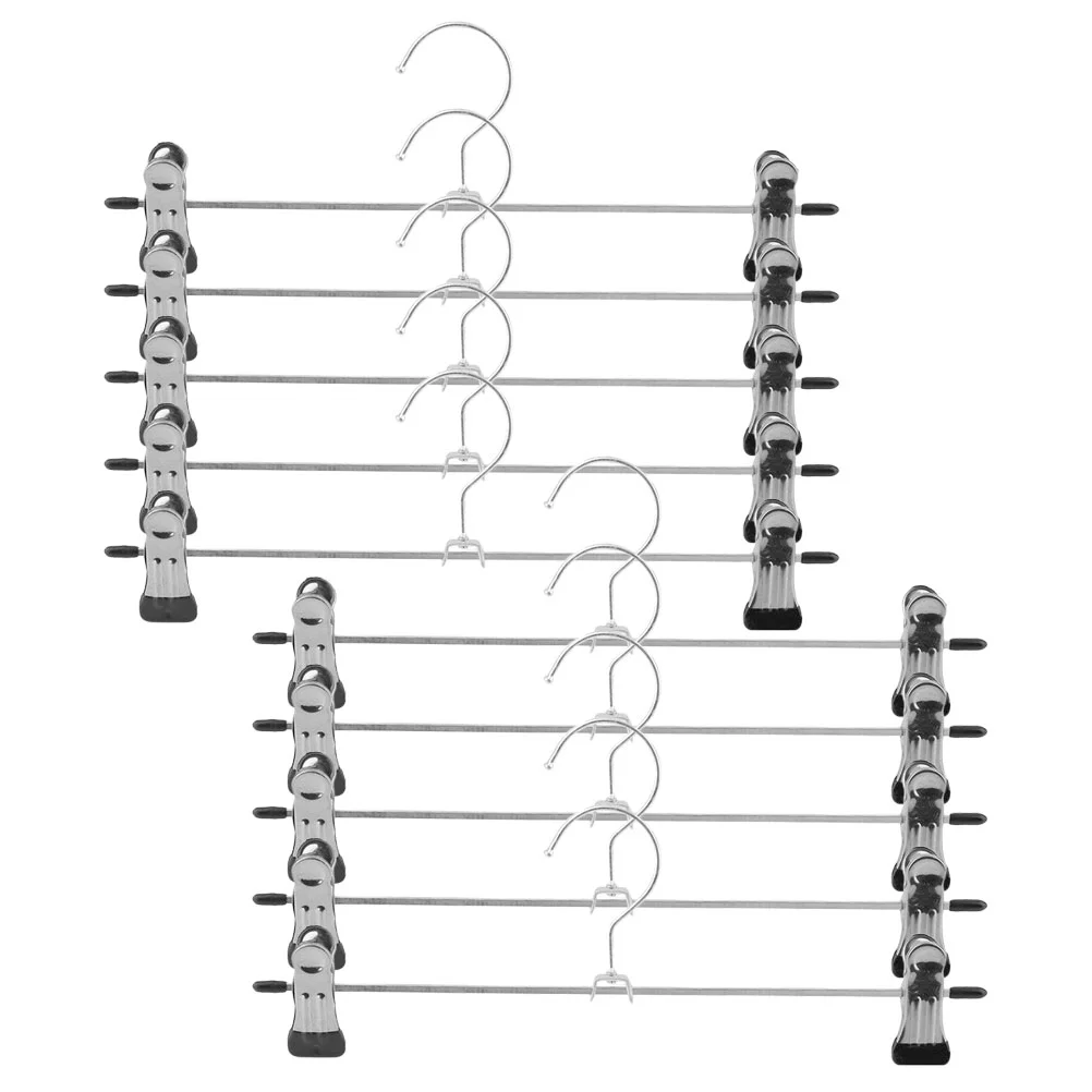 

10 Pcs Stainless Steel Trouser Clip Household Pants Hangers Skirt With Clips Jeans Closet Organization Scarf Space Saving