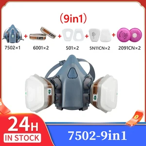 7502 Dust Gas Respirator Half Face Dust Mask Ultimate Shield Against Painting Spraying Organic Vapor Inhalation Hazards