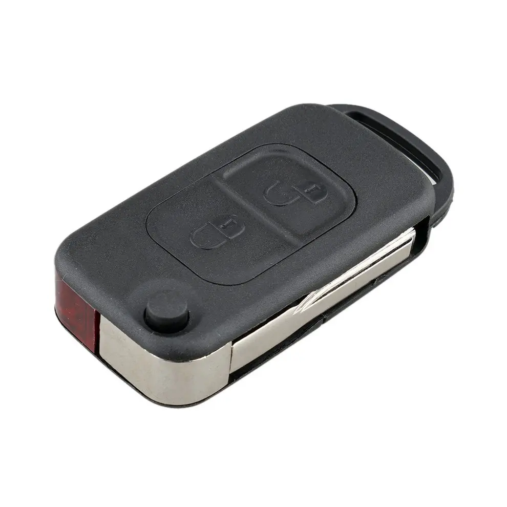 Flip Folding car Shell Remote Key Fob Case 2 Button For Mercedes Benz SLK E113 A C E S W168 W202 W203