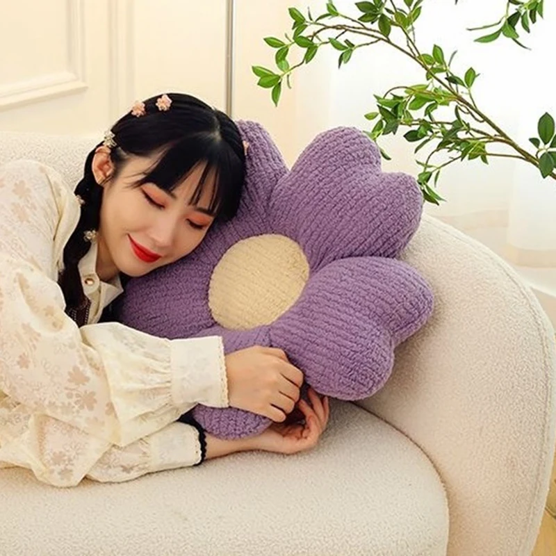 N84R-Flower Pillow, Flower Shaped Pillow, Flower Floor Pillow, Cute Flower Pillow, Aesthetic Pillow, Decorative Pillows 5