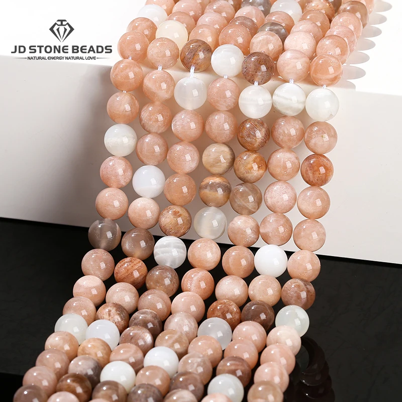 HZLXF1 Perline di Pietra Naturale Angel Stone Charm Rotondo Perline Allentate for monili Che Fanno Il Braccialetto di Ricamo Braccialetto Fai da Te 3/6/8/10 / 12MM (Item Diameter : 4mm About 90pcs