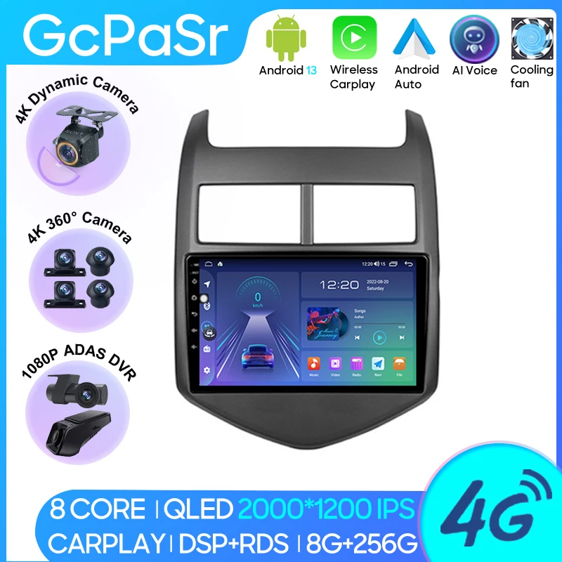 

Автомобильный радиоприемник Carplay для Chevrolet Aveo 2, 2011, 2012, 2013, 2014, 2015, GPS-навигация, автомобильный стереоприемник на платформе Android, цифровой видеорегистратор с Wi-Fi и экраном 2DIN