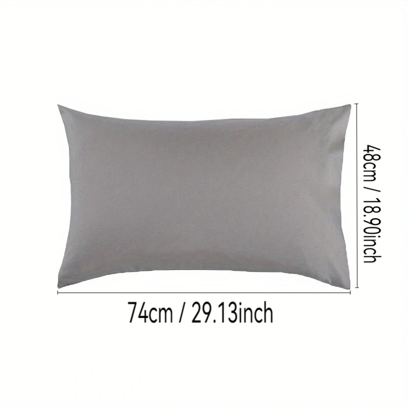 1pc 100% Cotton brushed Color block Pillowcases , Super Soft and Cozy, Wrinkle, Fade, Stain Resistant with Envelope Closure 3