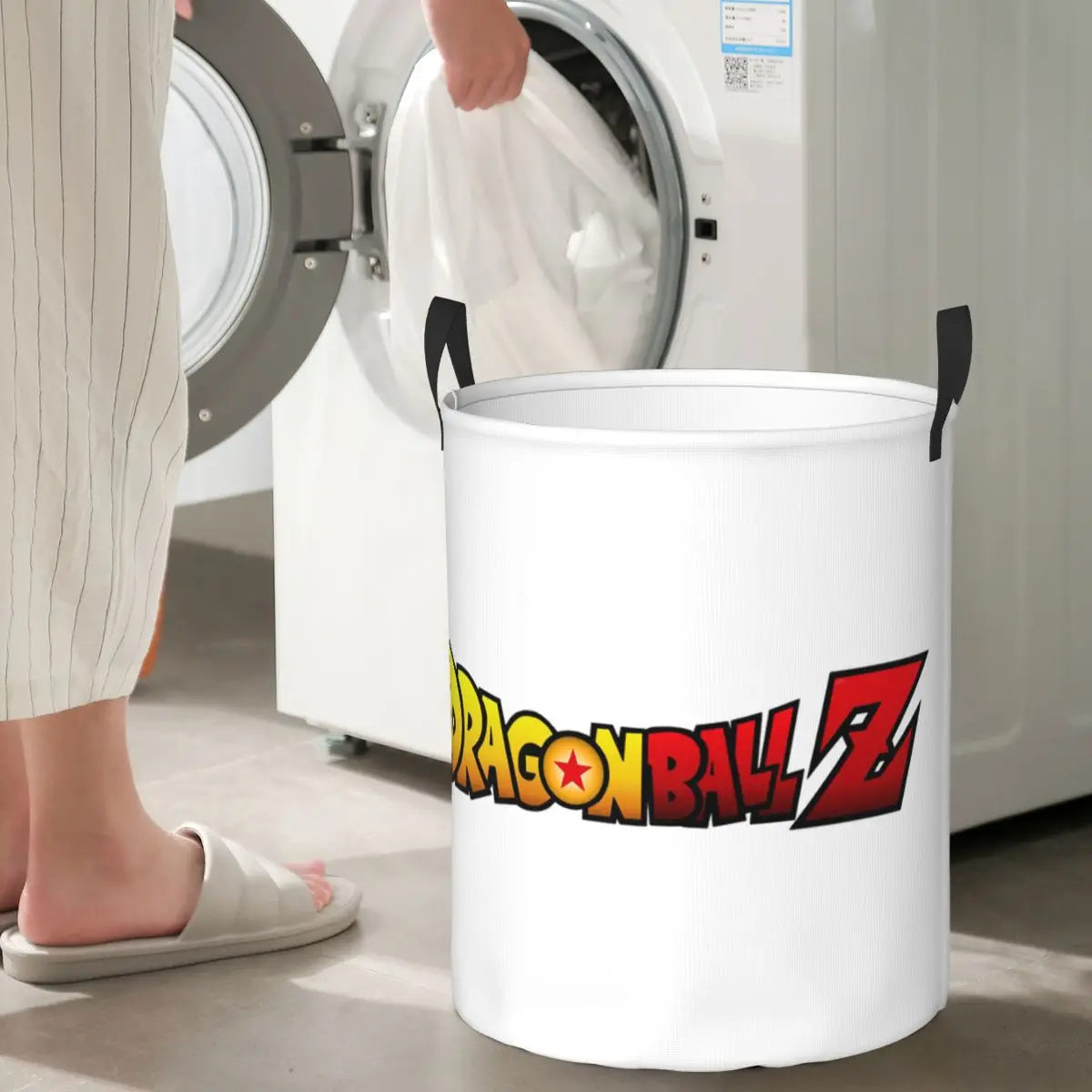 DBZ Logo Foldable Laundry Baskets Dirty Clothes Home Organizer Large Waterproof Hamper For Home Kids 4