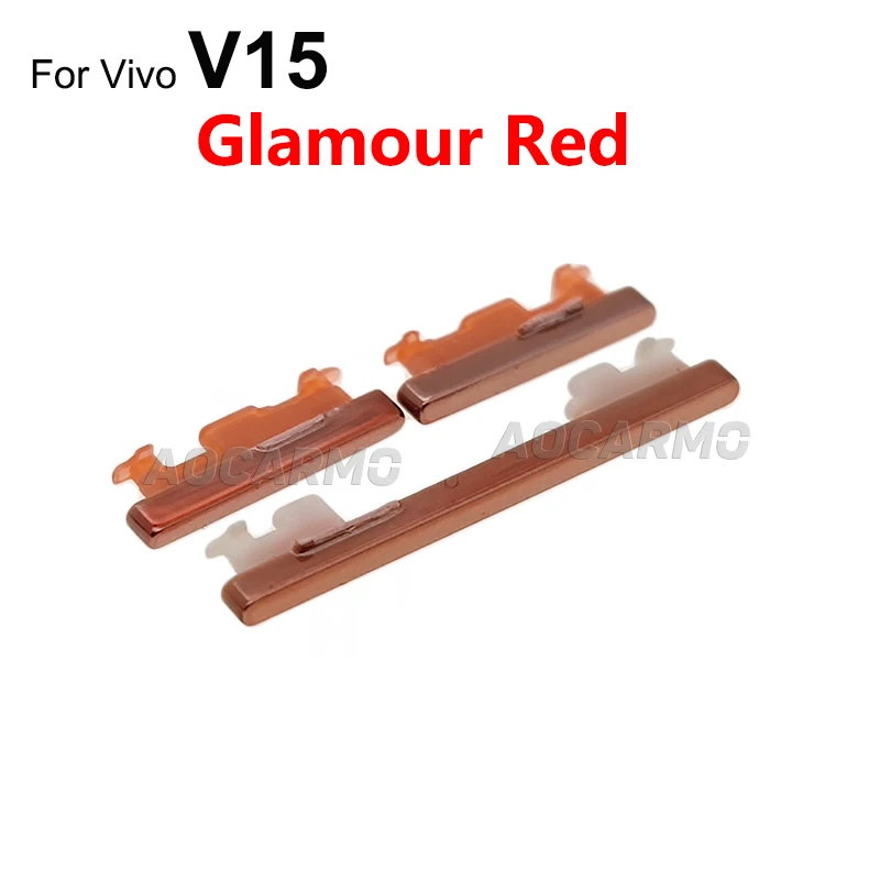Aocarmo For Vivo V15 V15Pro 전원 켜기/끄기 볼륨 버튼 측면 키 교체 부품