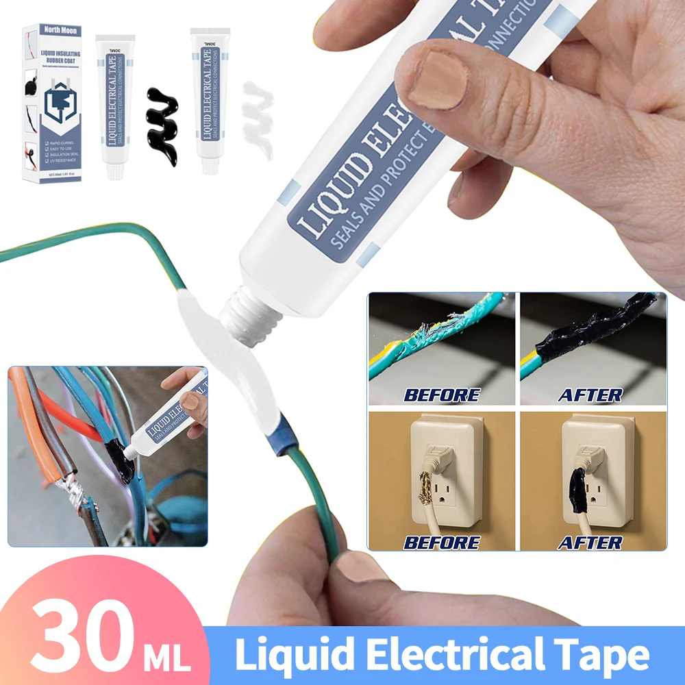 30ML Liquid Electrical Tape Anti UV Waterproof Sealant Tape Multifunctional Electrical Insulation Tape for Hardware Wire Cable